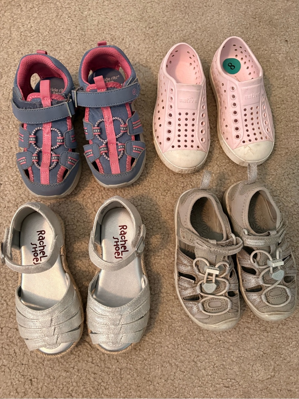 Size 8 Toddler Shoes - Native, Keen, Stride Rite